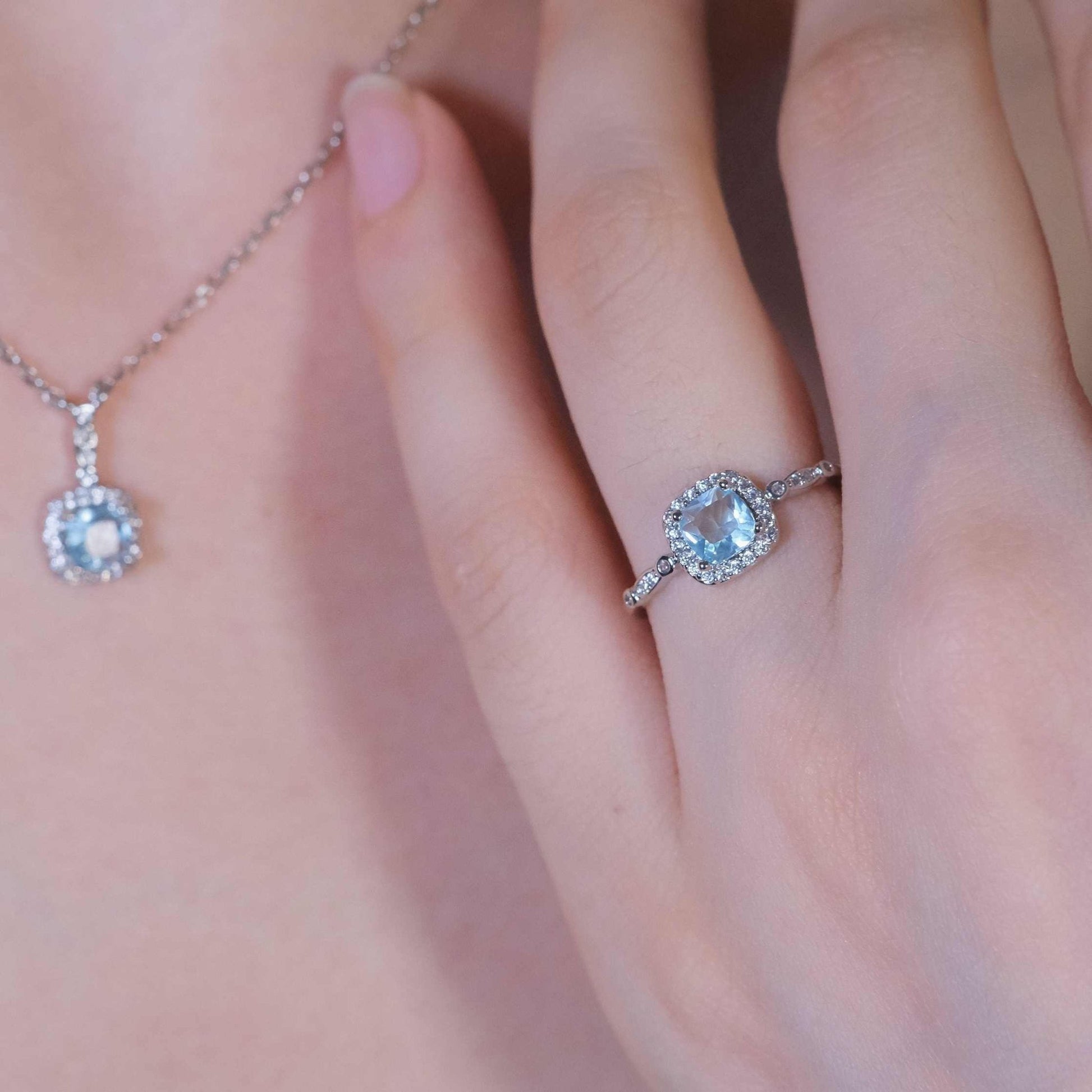 Kiana Aquamarine Ring - Gold - Plated - Abbott Atelier