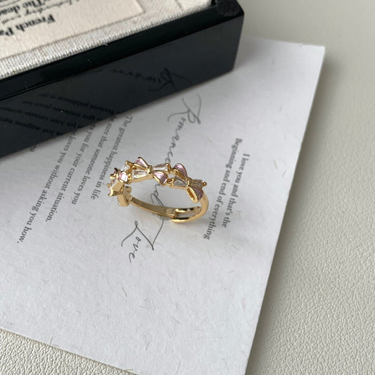 Lavender Bow Ring - Gold - Plated - Abbott Atelier