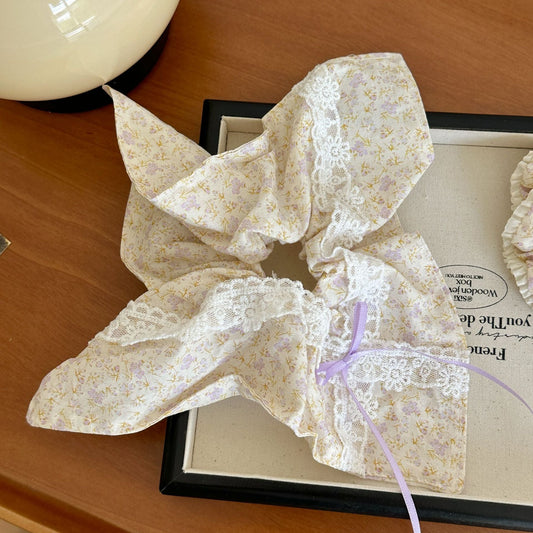 Lavender Square Scrunchie - For Hair - Abbott Atelier