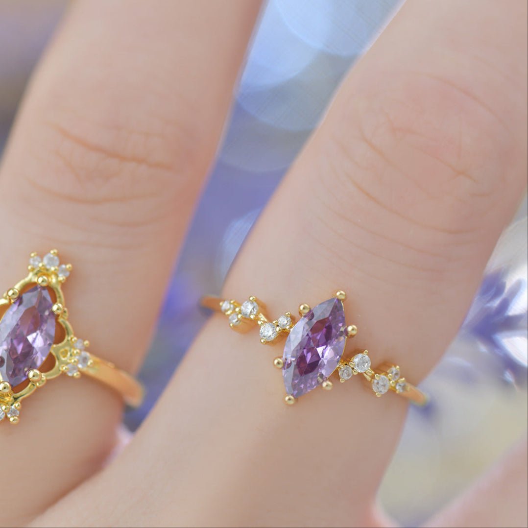 Lilac Astra Ring - Gold - Plated - Abbott Atelier