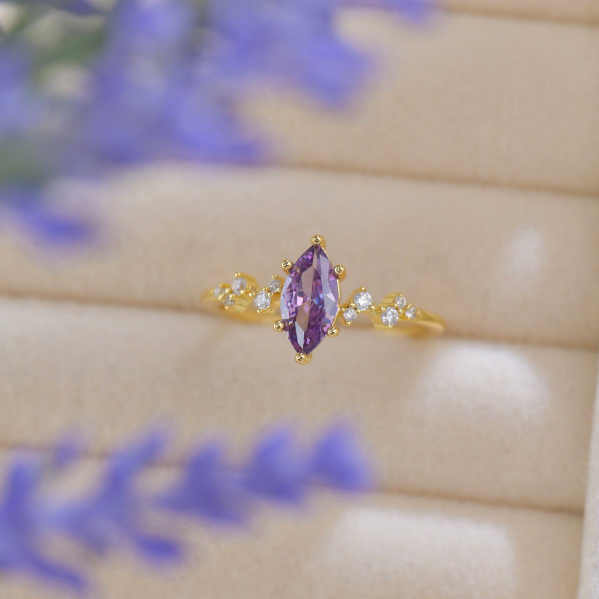 Lilac Astra Ring - Gold - Plated - Abbott Atelier