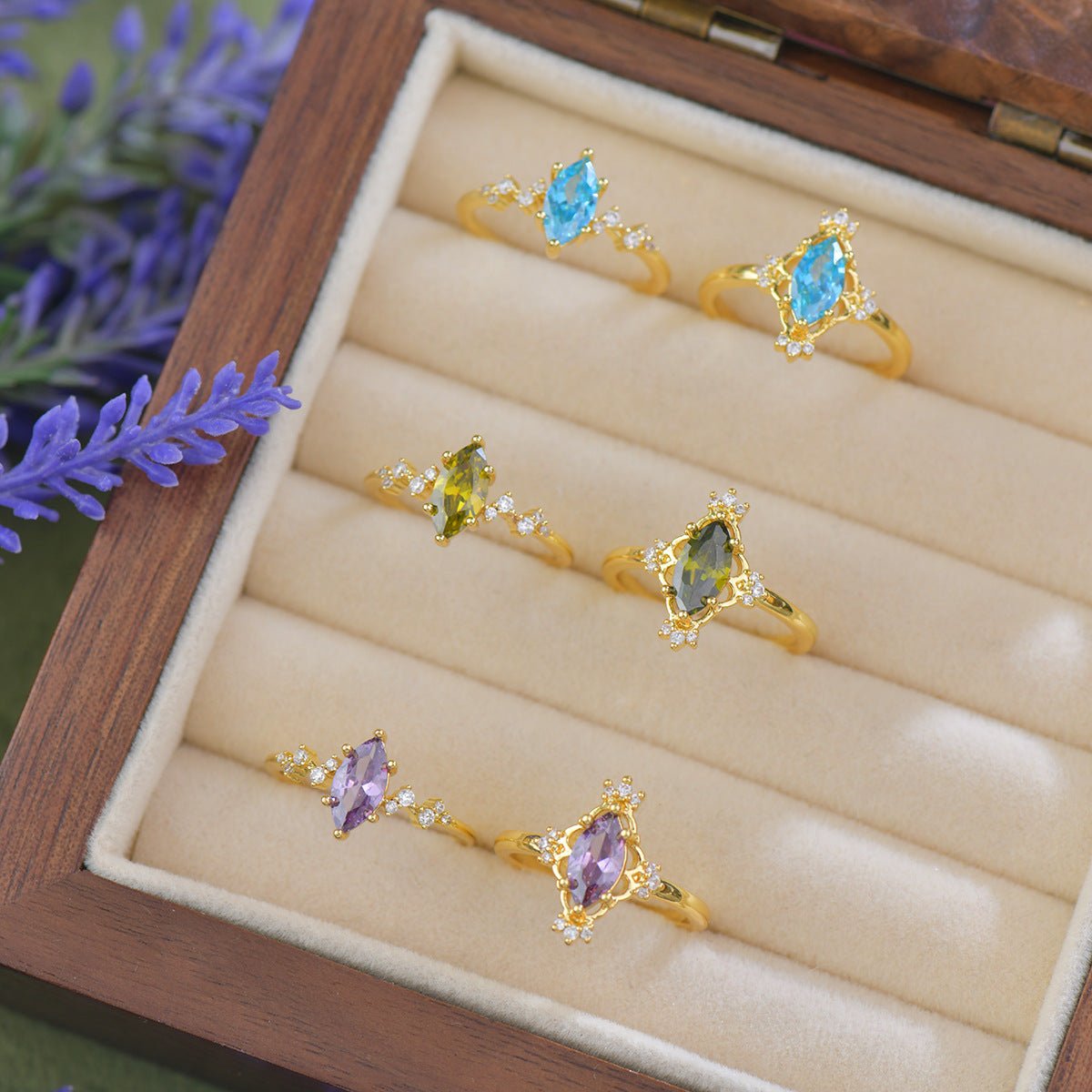 Lilac Astra Ring - Gold - Plated - Abbott Atelier
