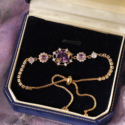 Lilac Butterfly Bracelet - Gold Plated - Abbott Atelier