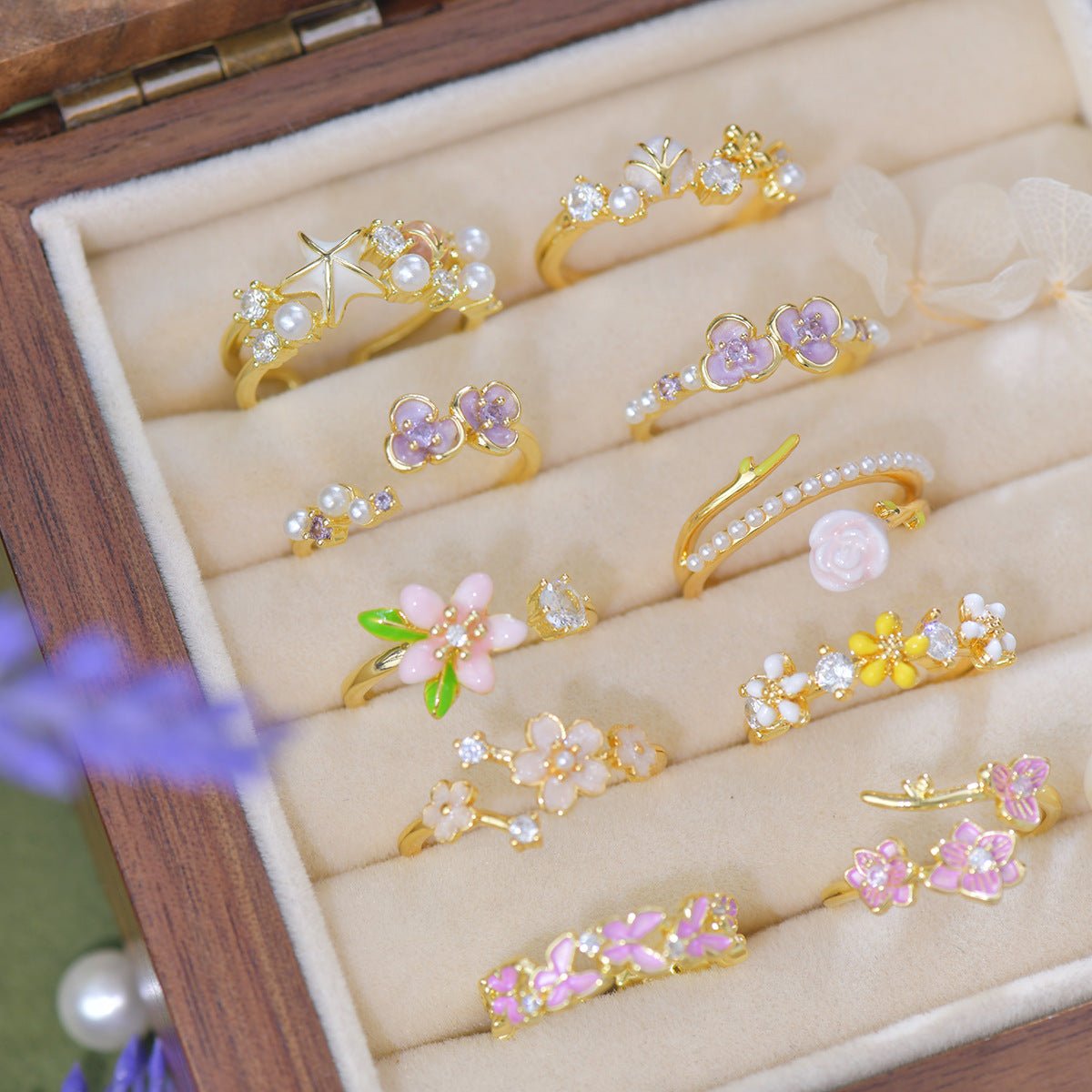 Lilac Fairytale Ring - Gold - Plated - Abbott Atelier