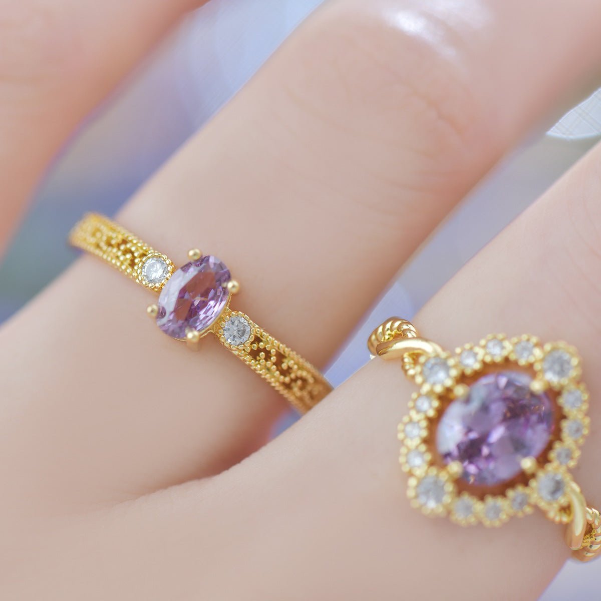 Lilac Grace Ring - Gold - Plated - Abbott Atelier