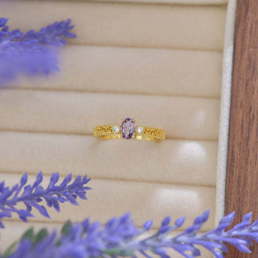 Lilac Grace Ring - Gold - Plated - Abbott Atelier
