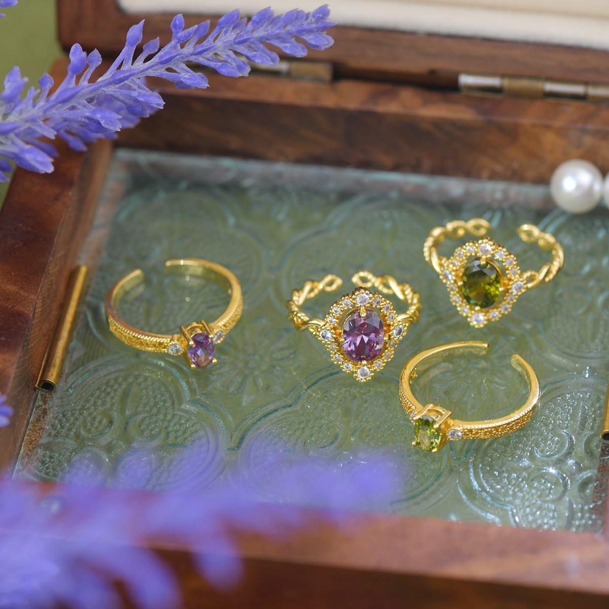 Lilac Grace Ring - Gold - Plated - Abbott Atelier