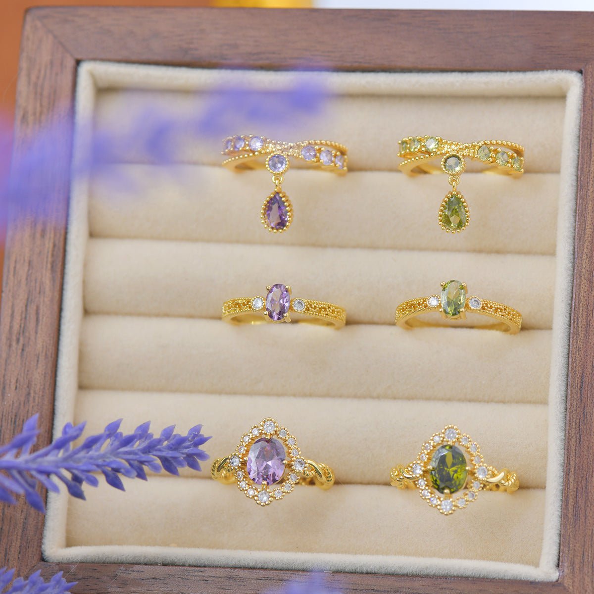 Lilac Grace Ring - Gold - Plated - Abbott Atelier