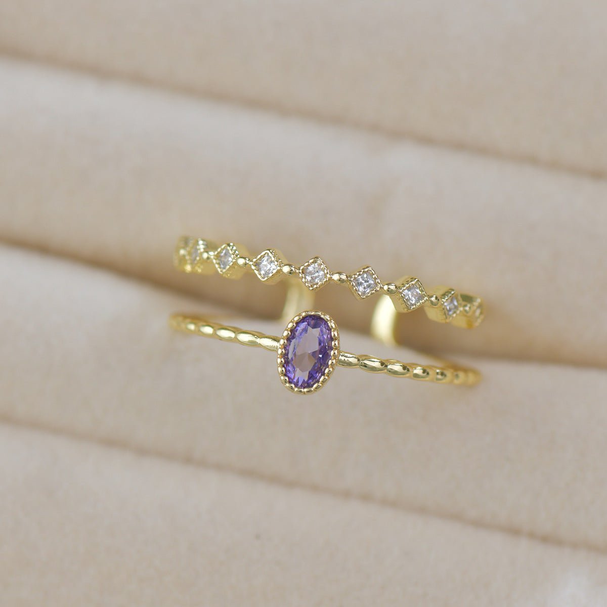 Lilac Lullaby Ring - Gold - Plated - Abbott Atelier