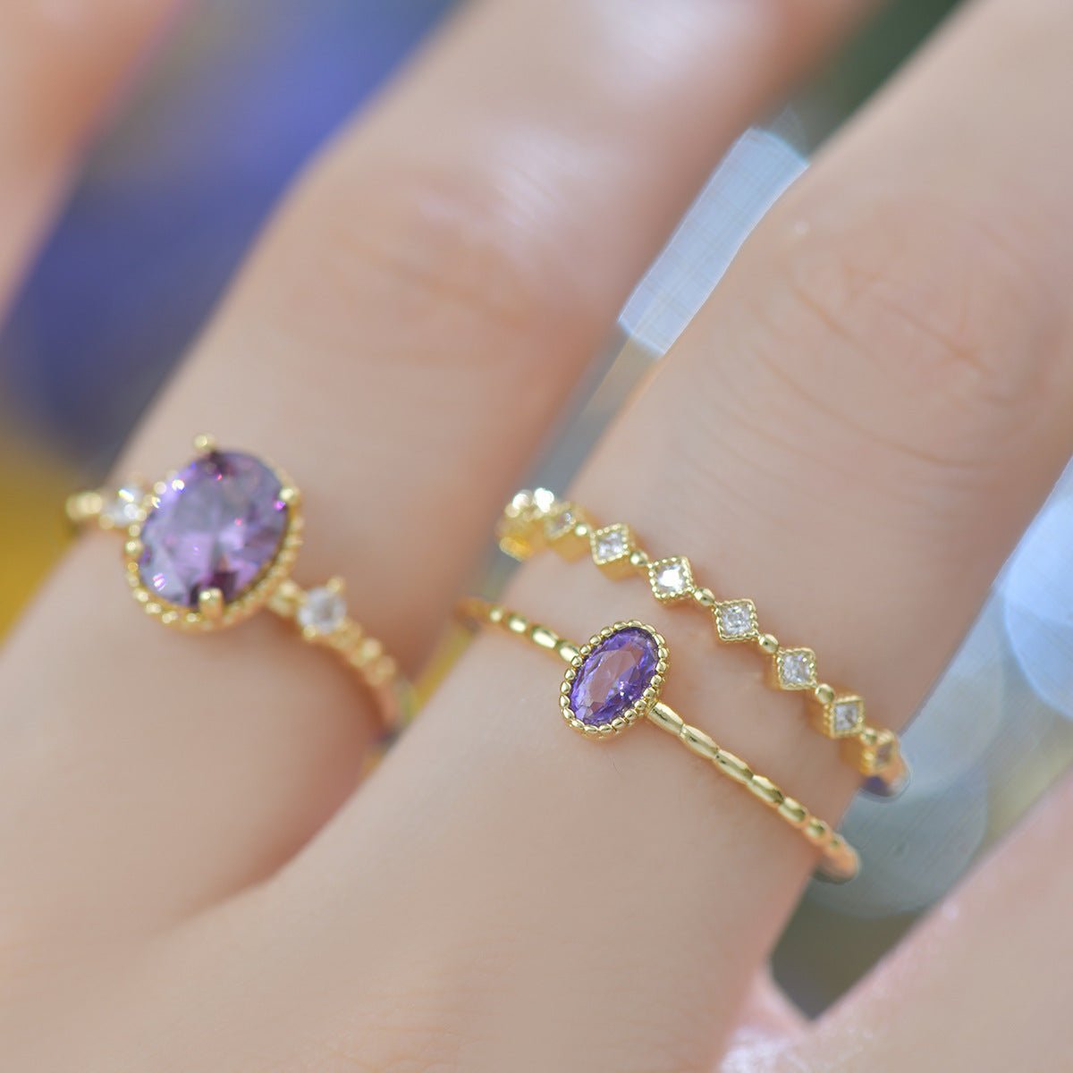 Lilac Lullaby Ring - Gold - Plated - Abbott Atelier