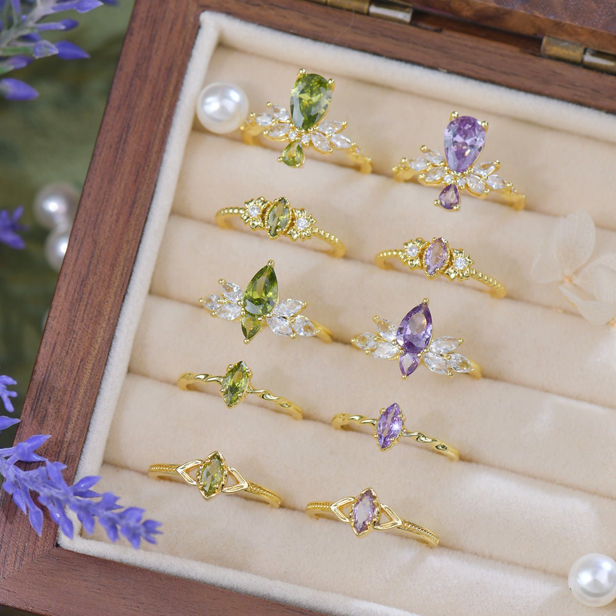 Lilac Vine Ring - Gold - Plated - Abbott Atelier