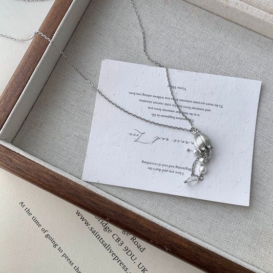 Lily of the Valley Necklace in Silver - Gold Plated - Abbott Atelier