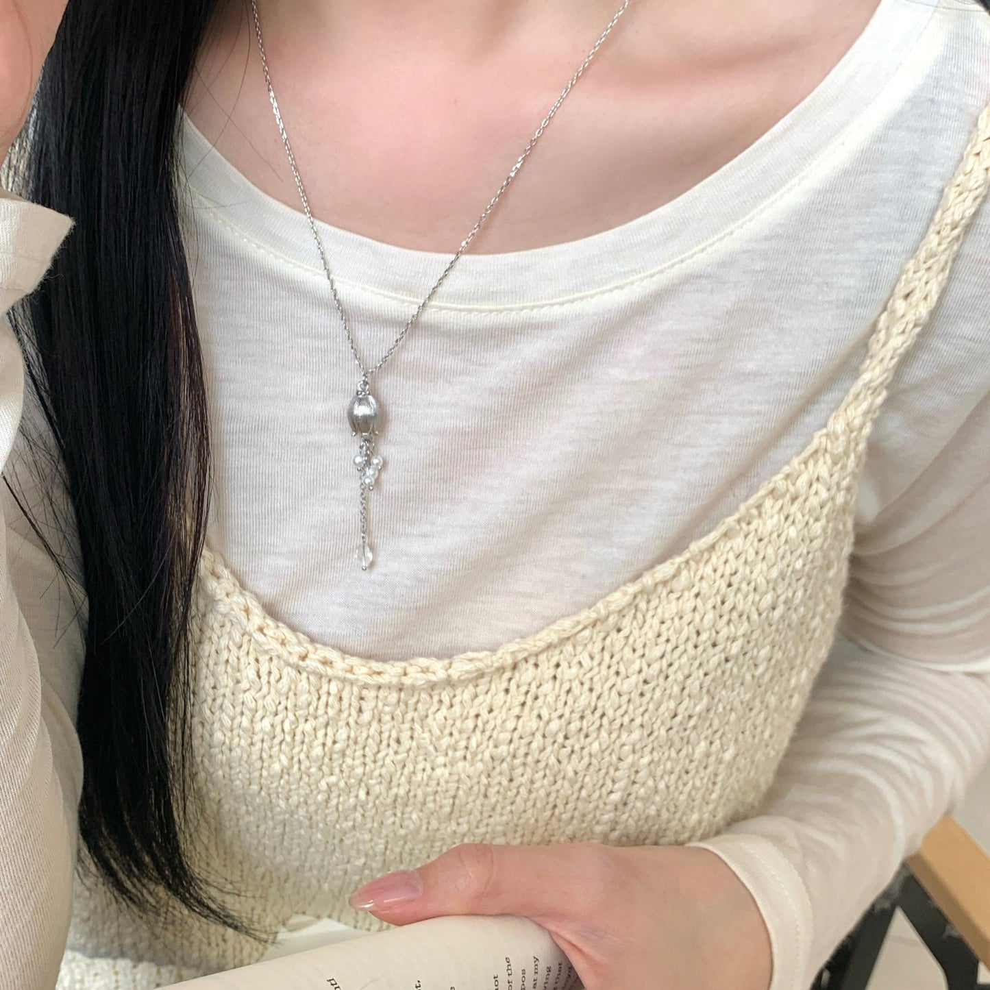 Lily of the Valley Necklace in Silver - Gold Plated - Abbott Atelier