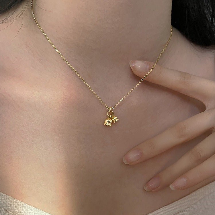 Lily of the Valley Necklace (Solid Silver) - Hypoallergenic - Abbott Atelier