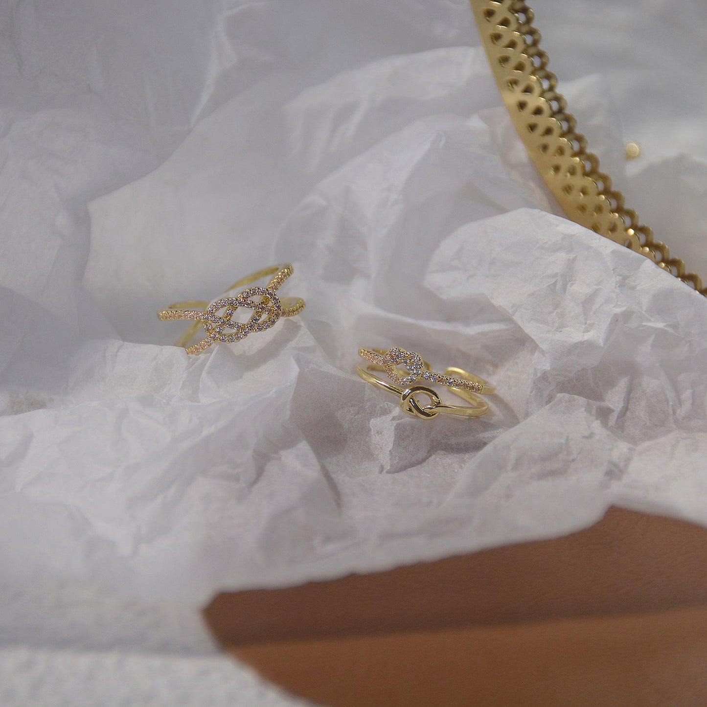 Love Knot Ring (2 Styles) - Gold - Plated - Abbott Atelier