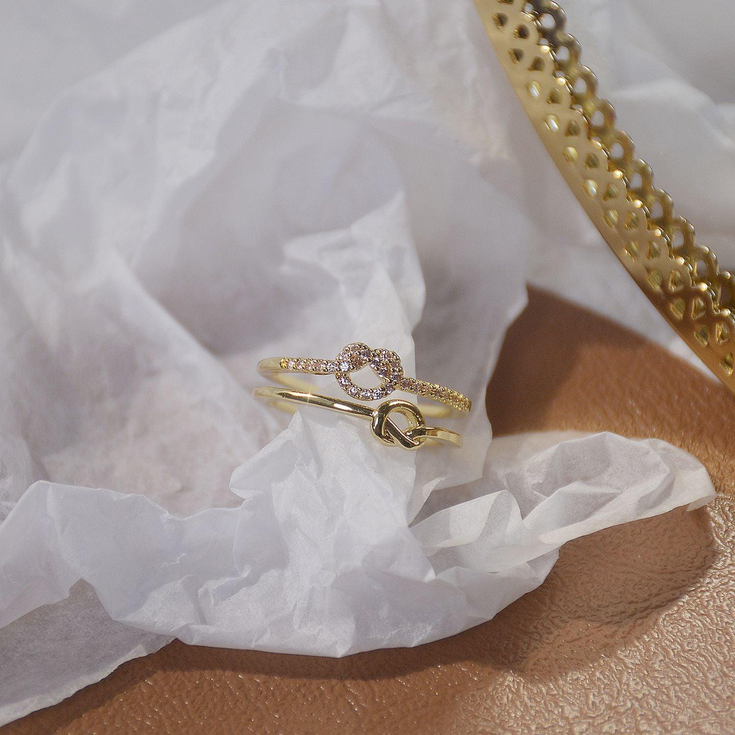 Love Knot Ring (2 Styles) - Gold - Plated - Abbott Atelier