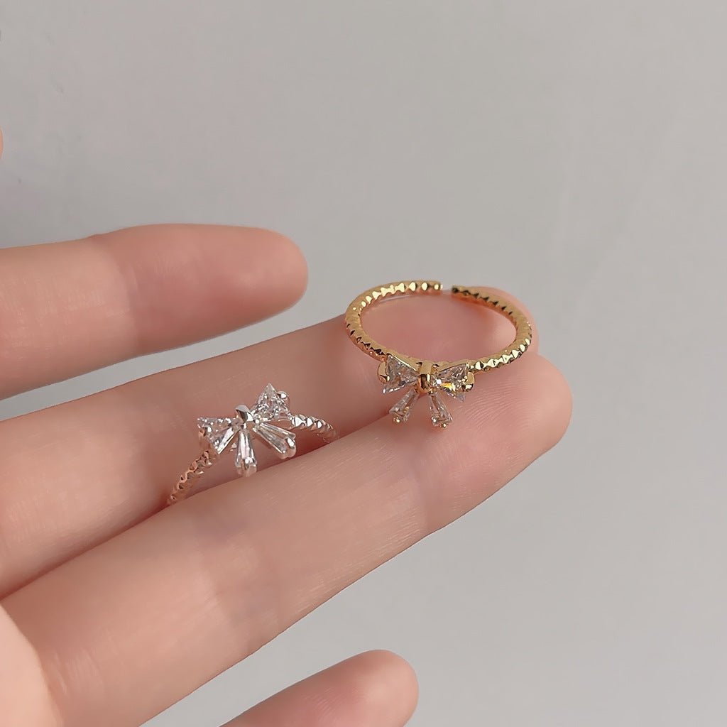 Lovely Bow Ring (Gold/Silver) - Gold - Plated - Abbott Atelier