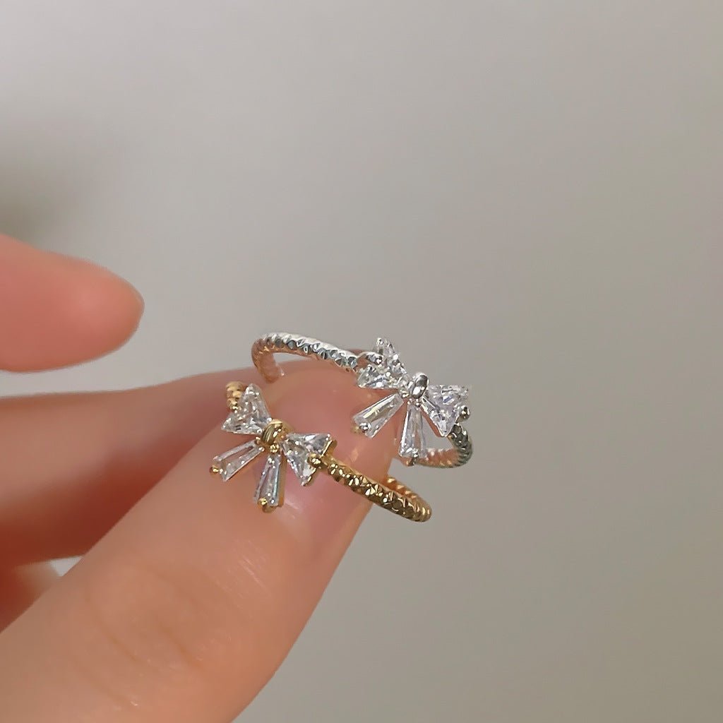 Lovely Bow Ring (Gold/Silver) - Gold - Plated - Abbott Atelier
