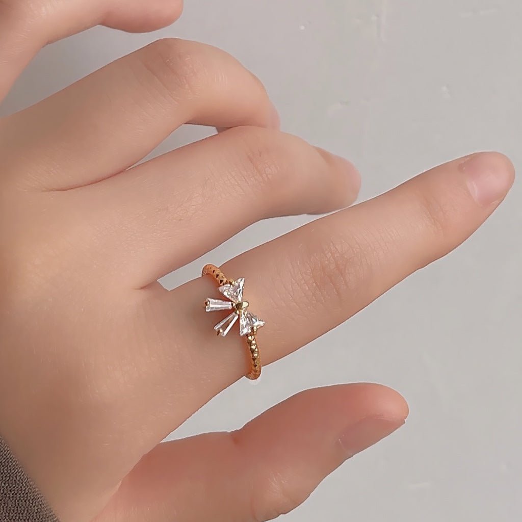 Lovely Bow Ring (Gold/Silver) - Gold - Plated - Abbott Atelier