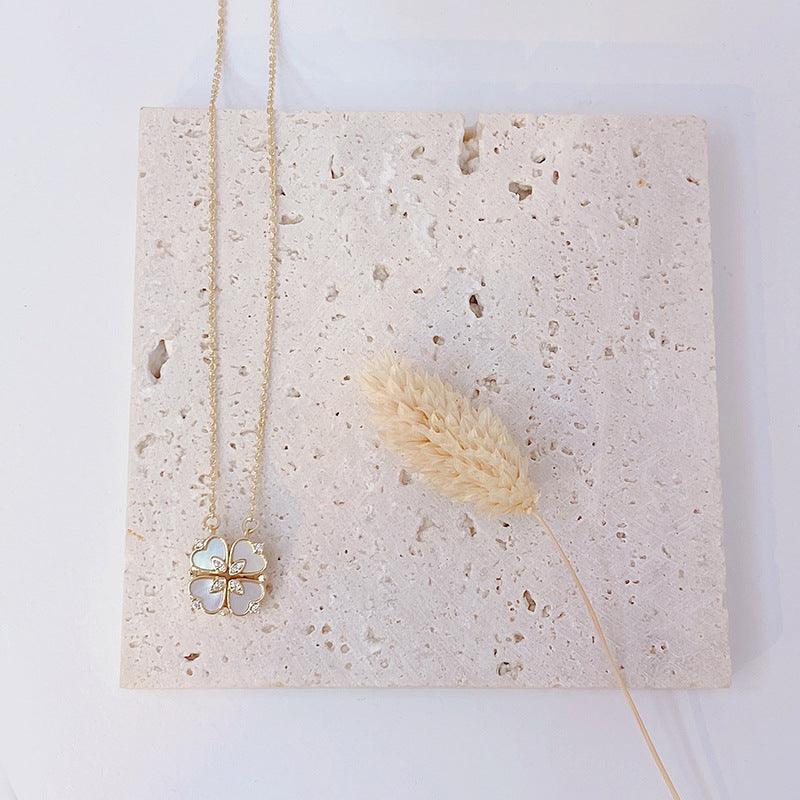 Lucky Clover Necklace (Convertible) - Gold - Plated - Abbott Atelier