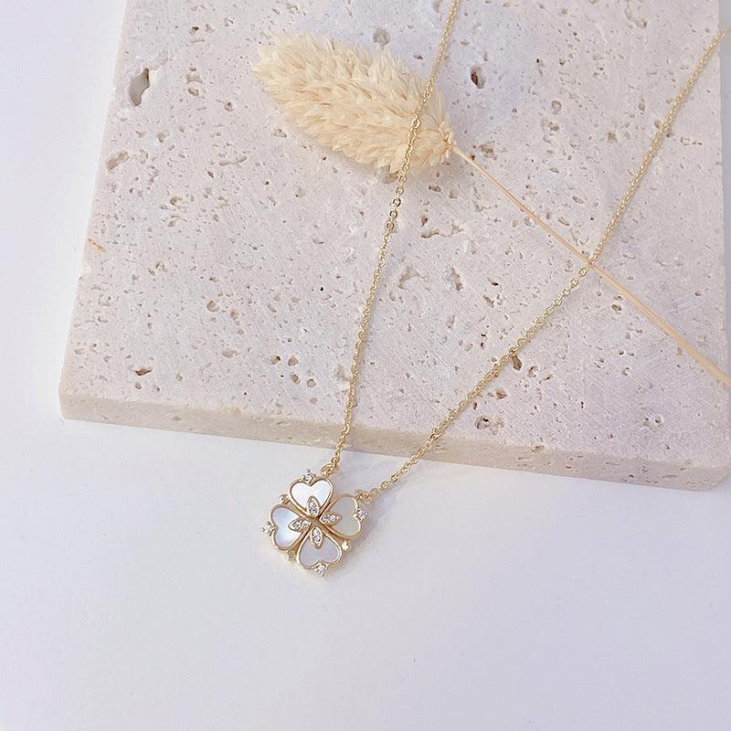 Lucky Clover Necklace (Convertible) - Gold - Plated - Abbott Atelier