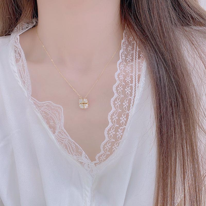 Lucky Clover Necklace (Convertible) - Gold - Plated - Abbott Atelier