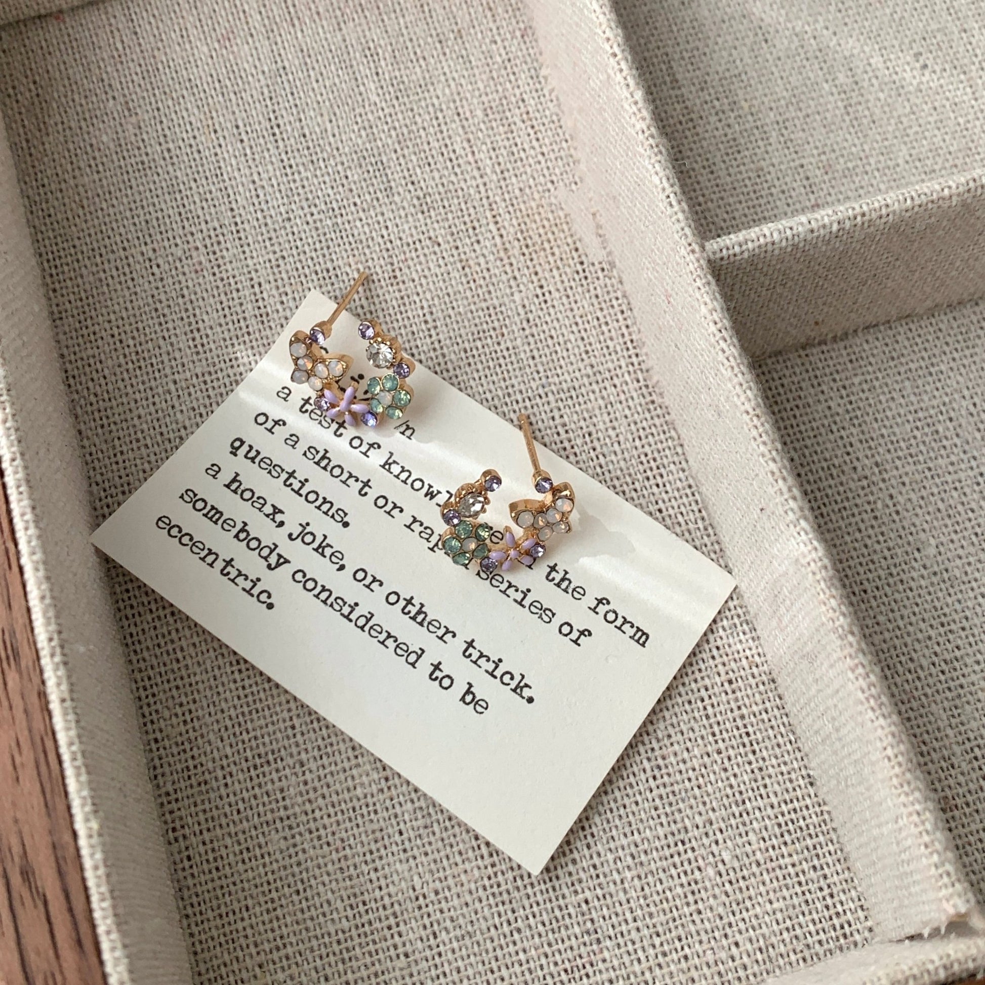 Lucy Flower Butterfly Stud Earrings - Hypoallergenic - Abbott Atelier