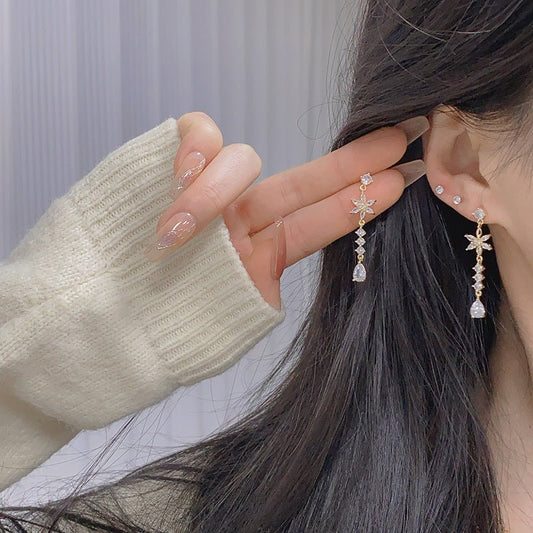 Lumine Flower Drop Earrings - Hypoallergenic - Abbott Atelier