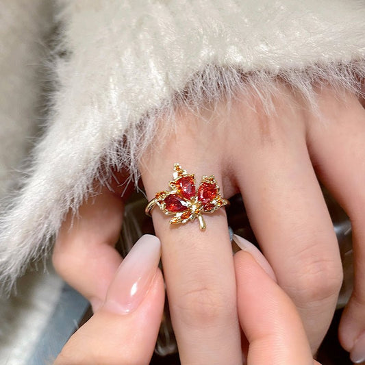 Maple Leaf Ring - Gold - Plated - Abbott Atelier