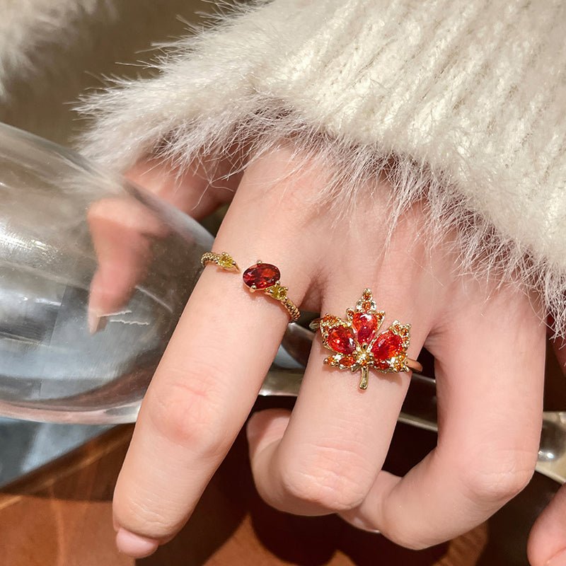 Maple Leaf Ring - Gold - Plated - Abbott Atelier