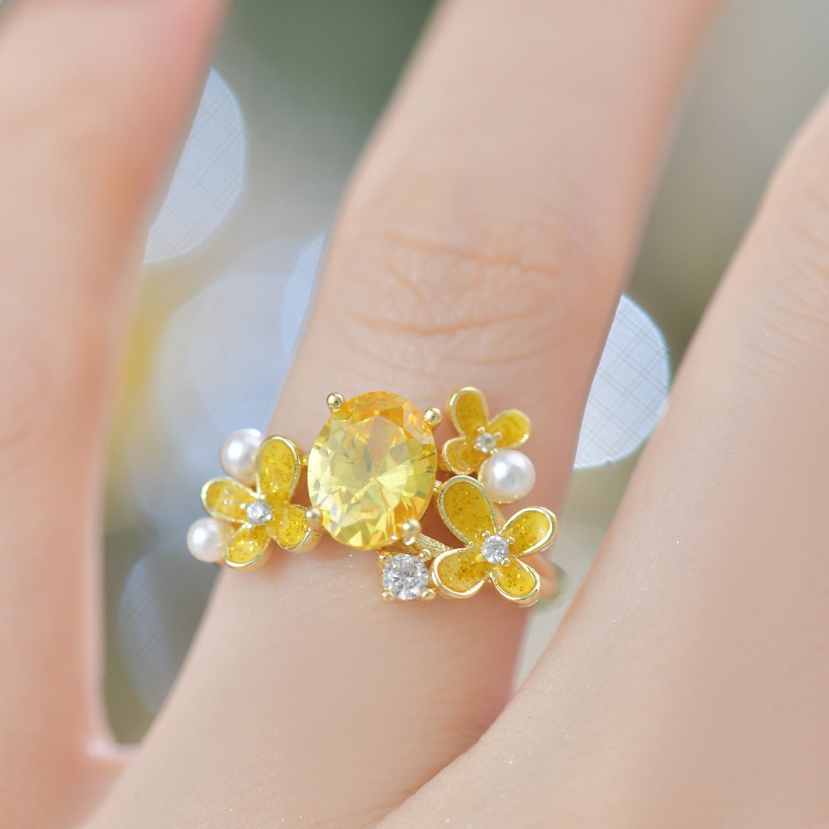 Marigold Blossom Ring - Gold - Plated - Abbott Atelier