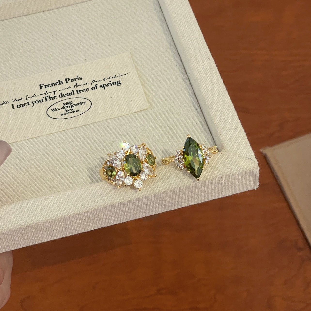 Marquise Peridot Ring - Gold - Plated - Abbott Atelier