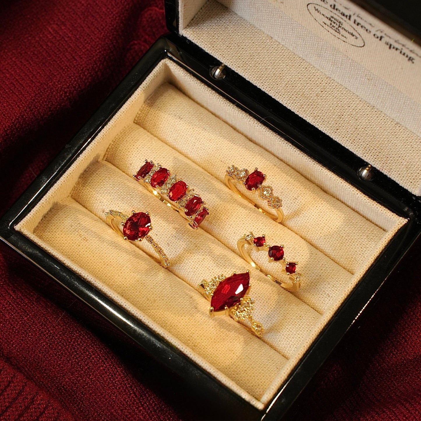 Marquise Ruby Ring - Gold - Plated - Abbott Atelier