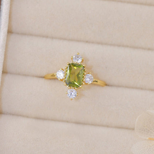 Moana Peridot Ring - Gold - Plated - Abbott Atelier