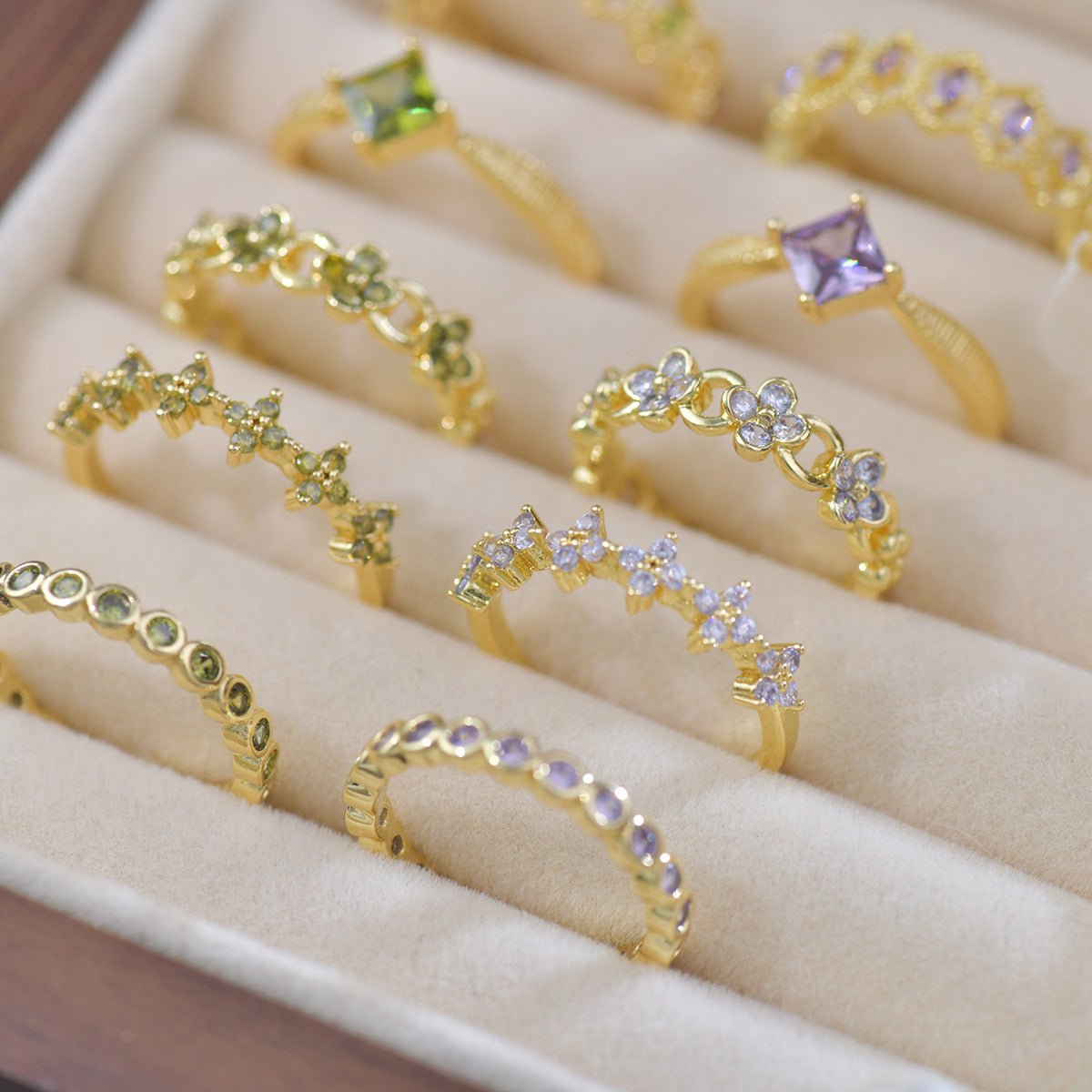 Moonlit Blossom Link Ring - Gold - Plated - Abbott Atelier