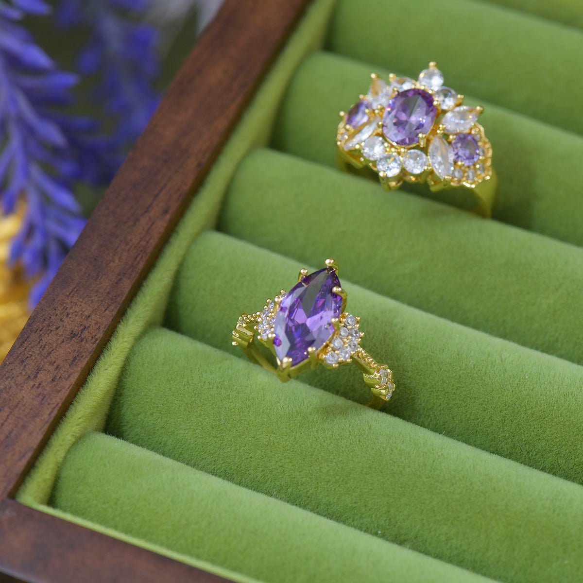 Opulent Amethyst Ring - Gold - Plated - Abbott Atelier