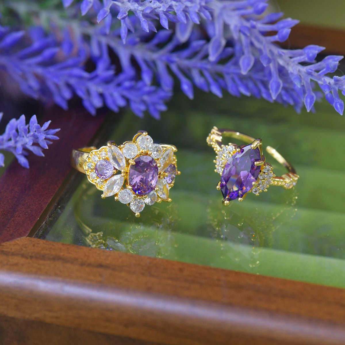 Opulent Amethyst Ring - Gold - Plated - Abbott Atelier