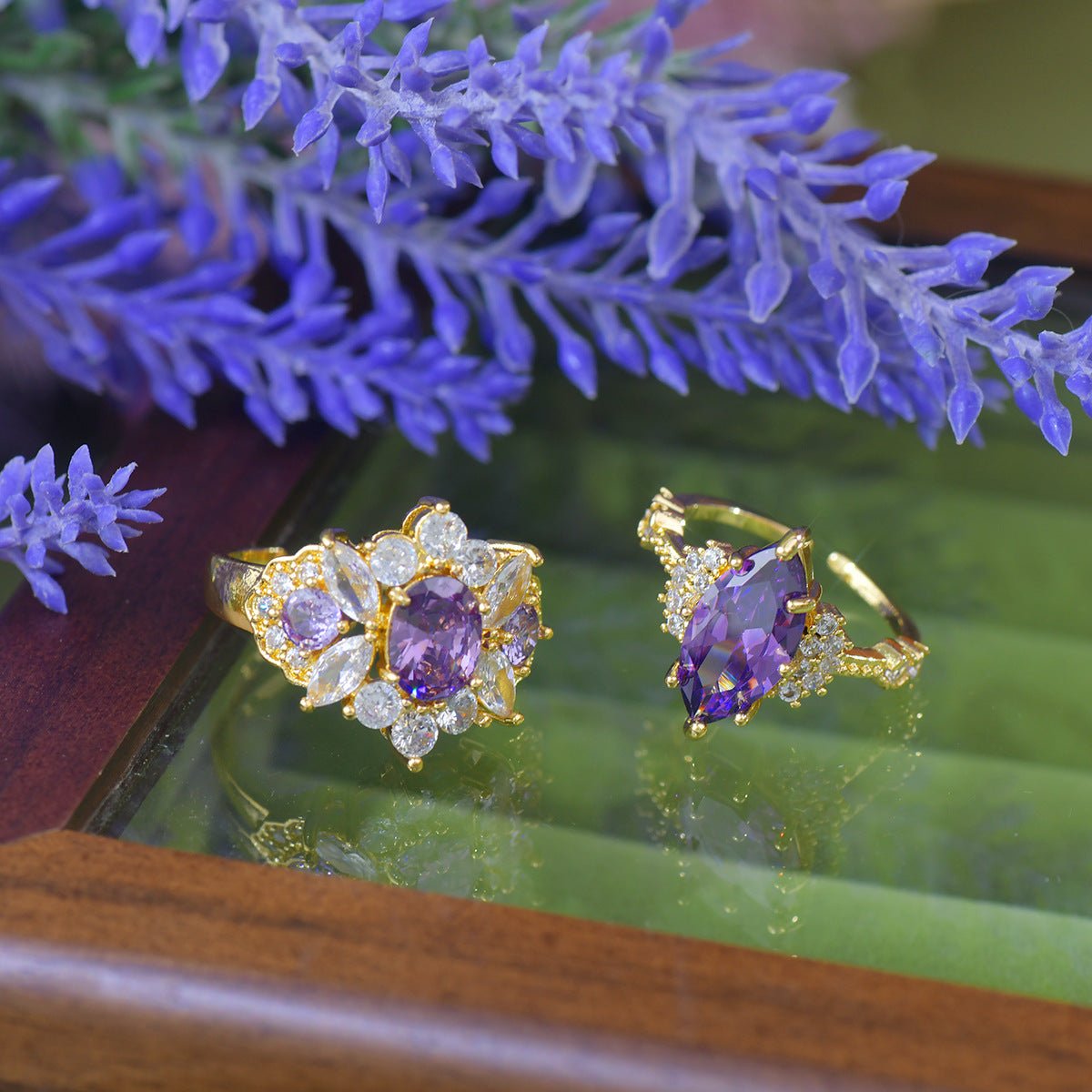 Opulent Amethyst Ring - Gold - Plated - Abbott Atelier