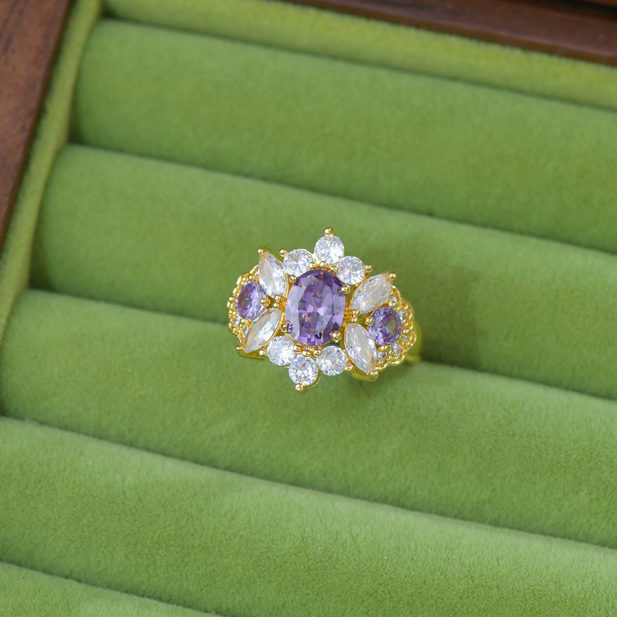 Opulent Amethyst Ring - Gold - Plated - Abbott Atelier