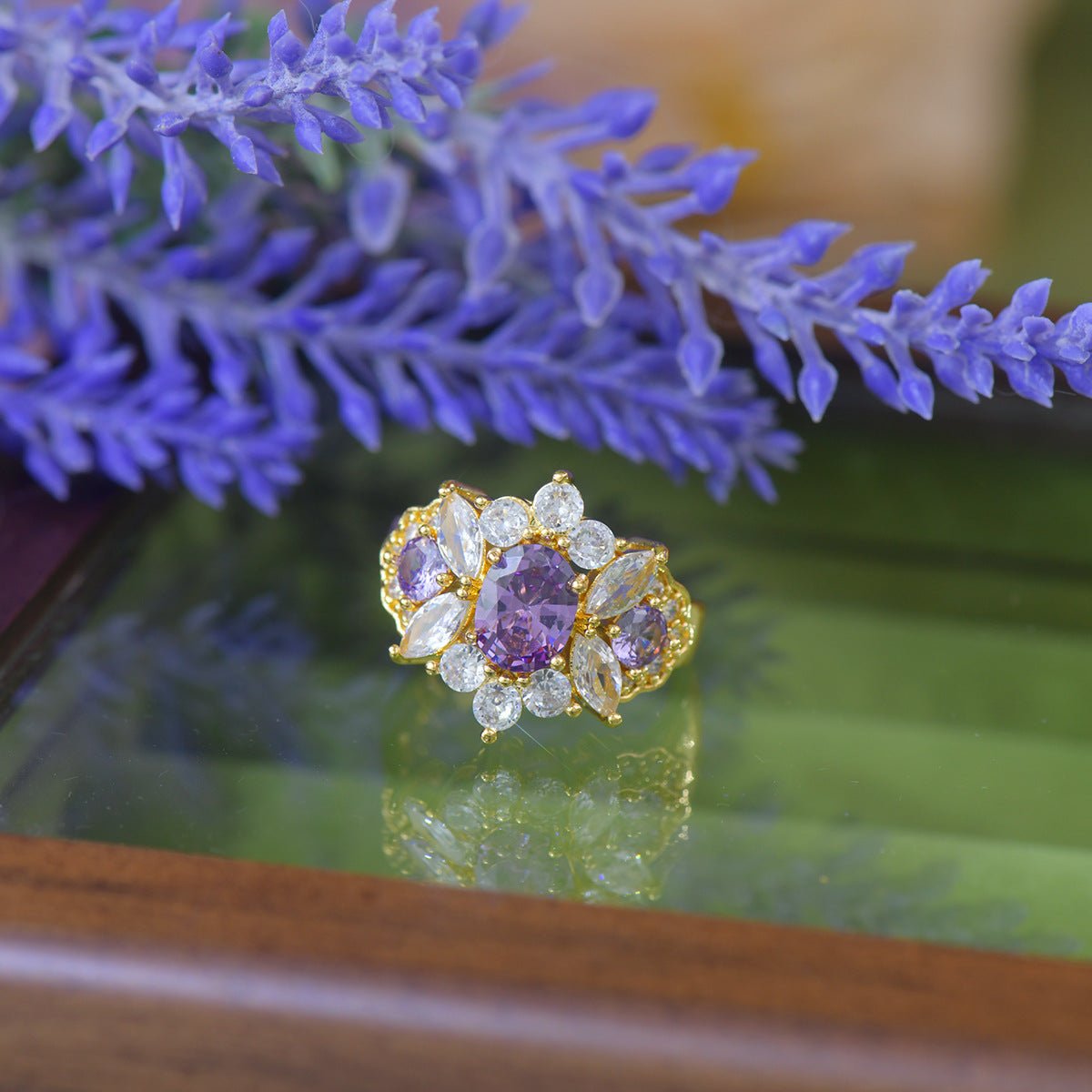 Opulent Amethyst Ring - Gold - Plated - Abbott Atelier