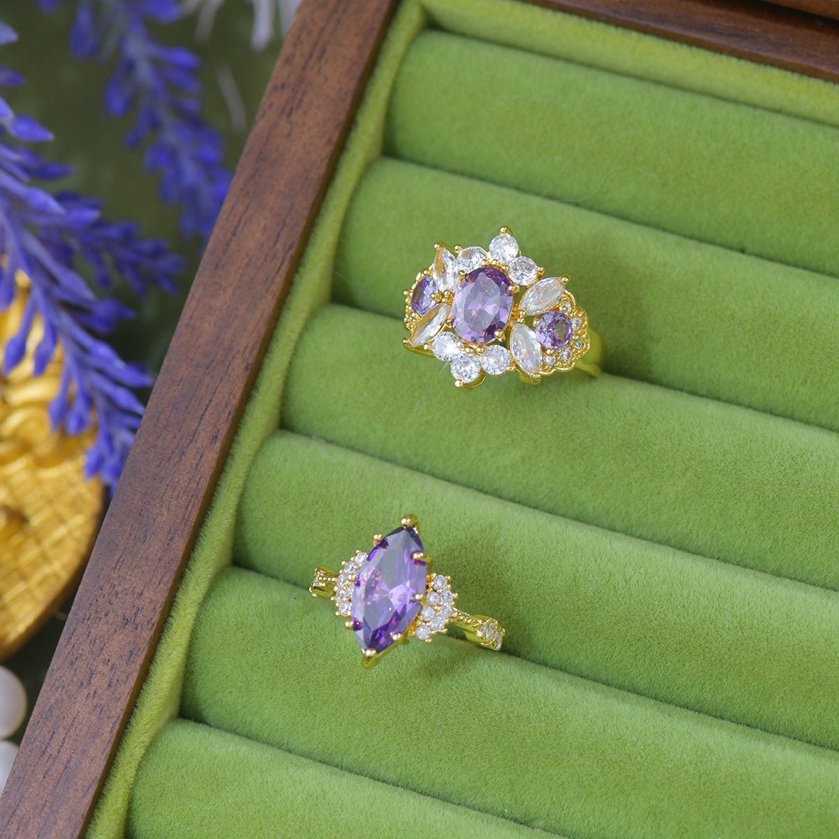 Opulent Amethyst Ring - Gold - Plated - Abbott Atelier