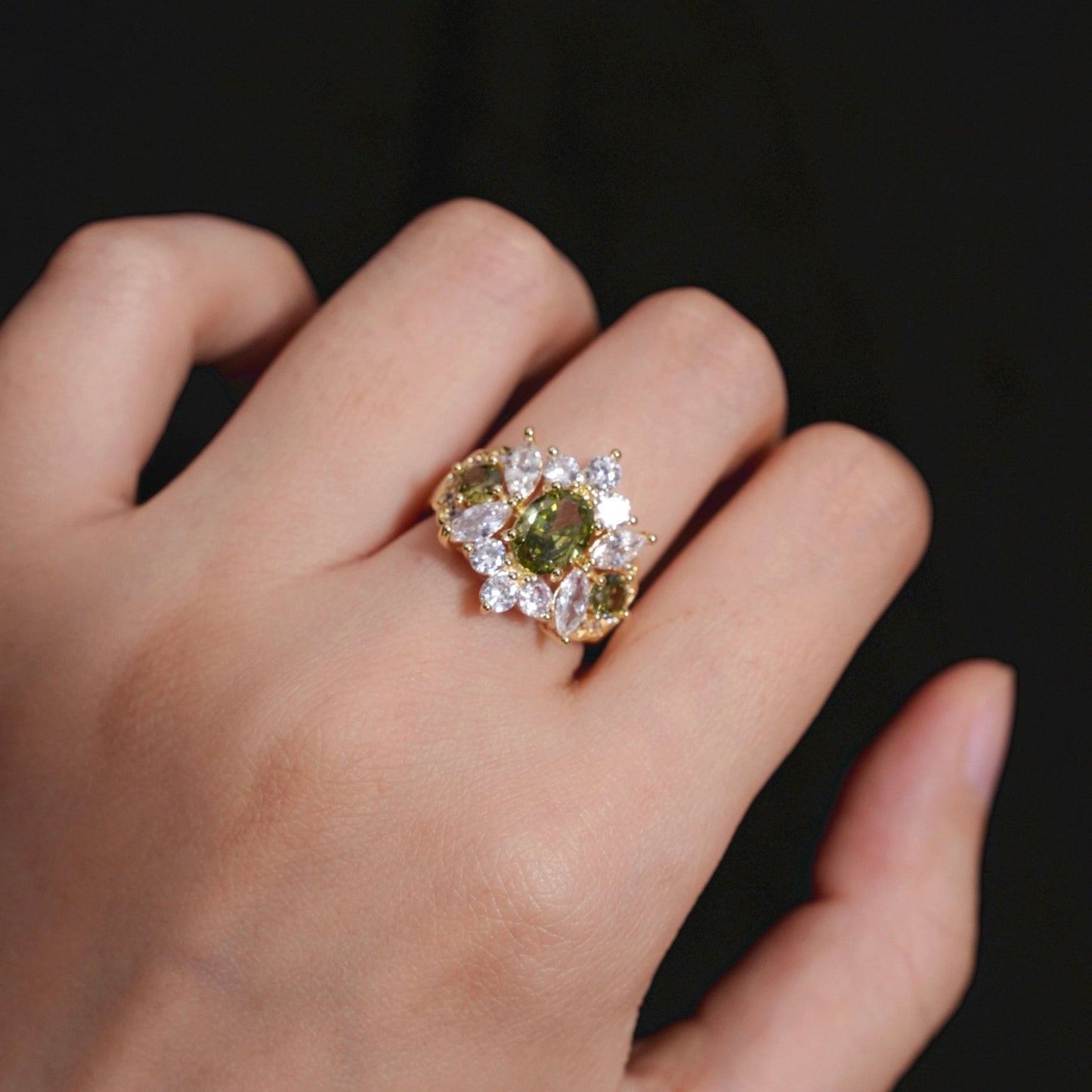 Opulent Peridot Ring - Gold - Plated - Abbott Atelier