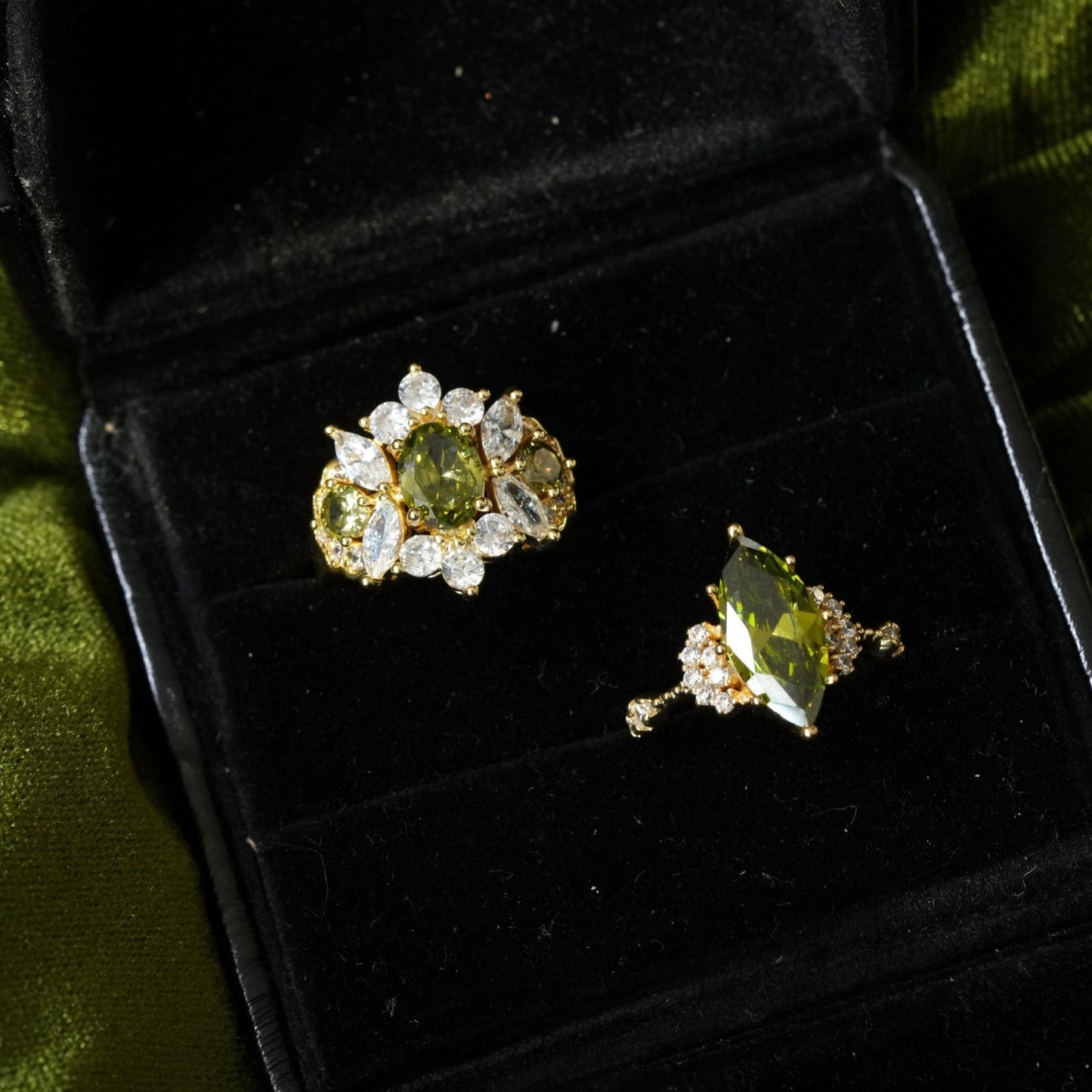 Opulent Peridot Ring - Gold - Plated - Abbott Atelier