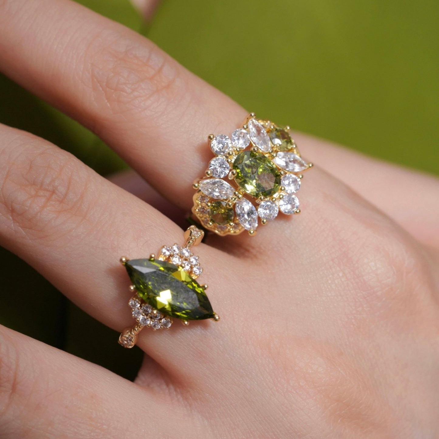 Opulent Peridot Ring - Gold - Plated - Abbott Atelier