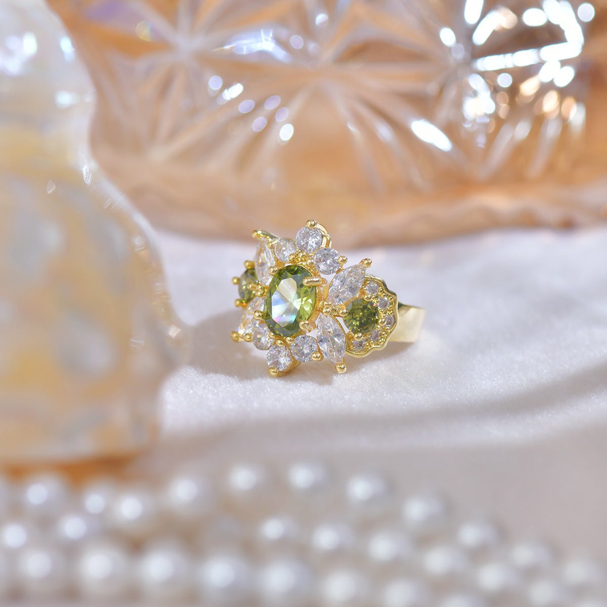 Opulent Peridot Ring - Gold - Plated - Abbott Atelier