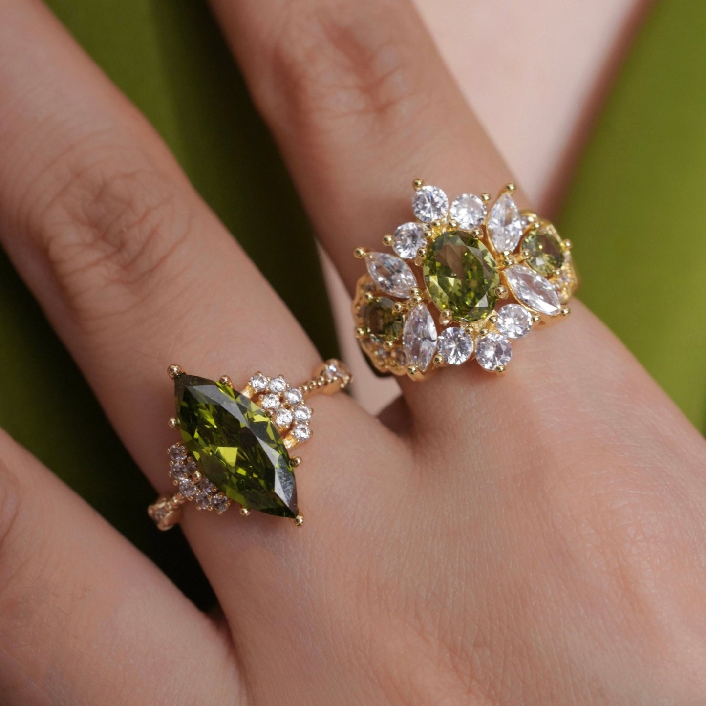 Opulent Peridot Ring - Gold - Plated - Abbott Atelier