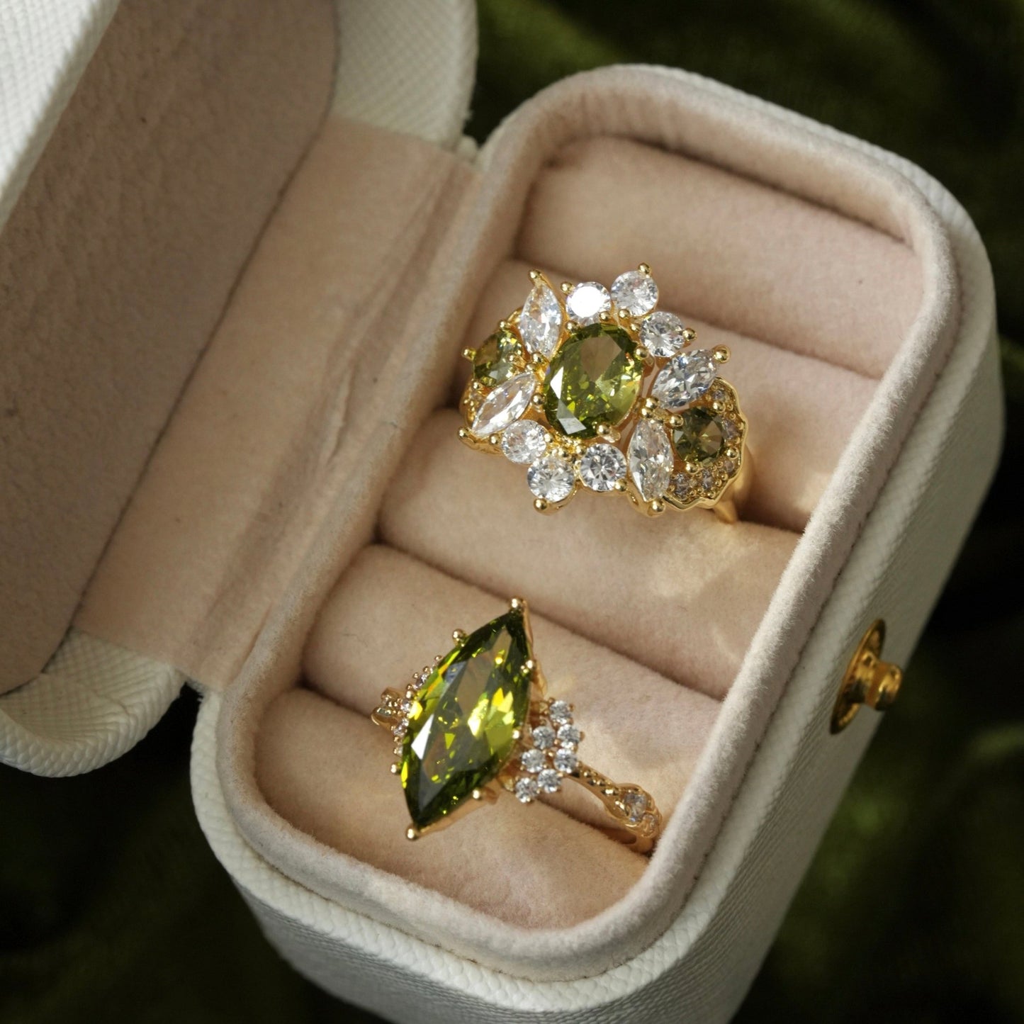 Opulent Peridot Ring - Gold - Plated - Abbott Atelier