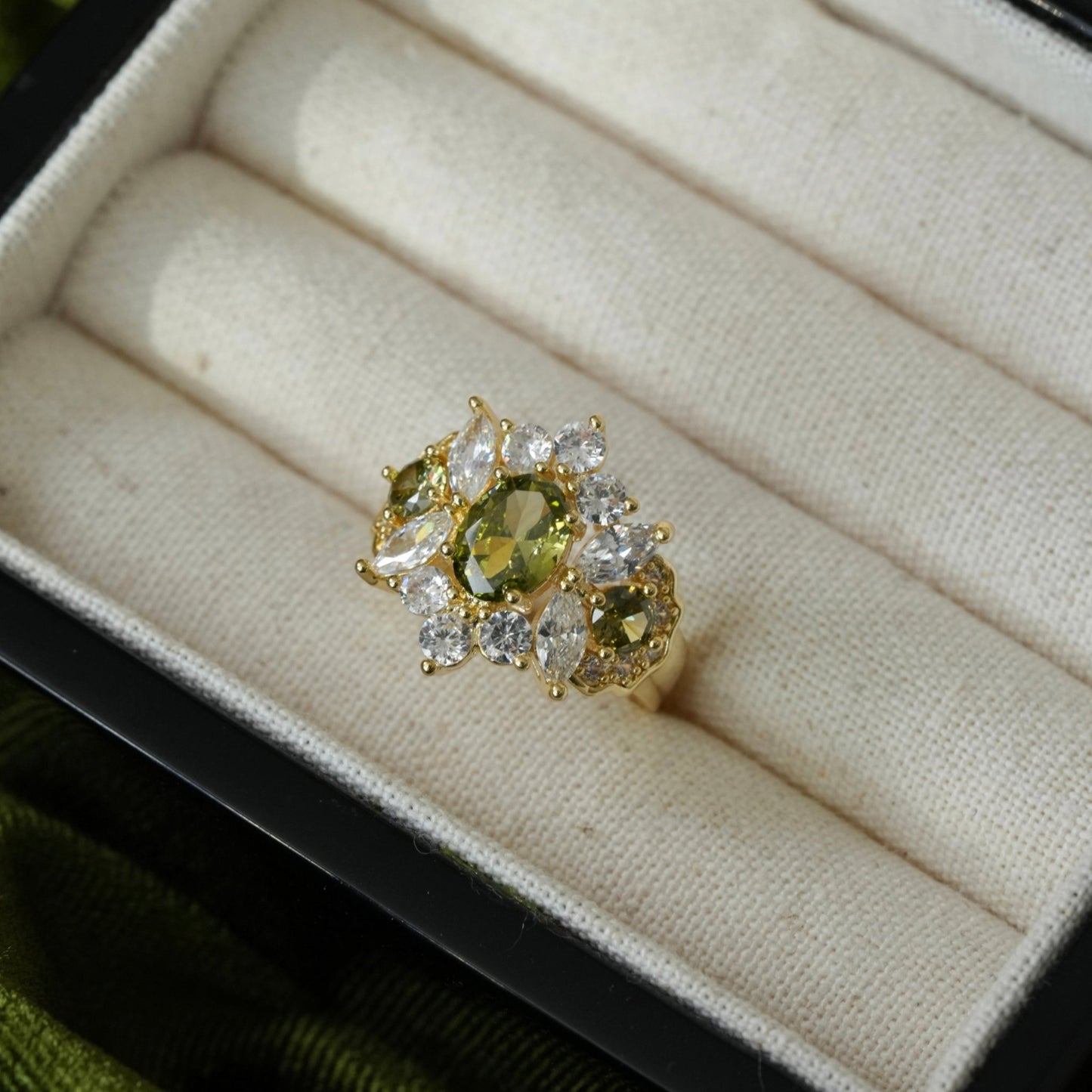 Opulent Peridot Ring - Gold - Plated - Abbott Atelier