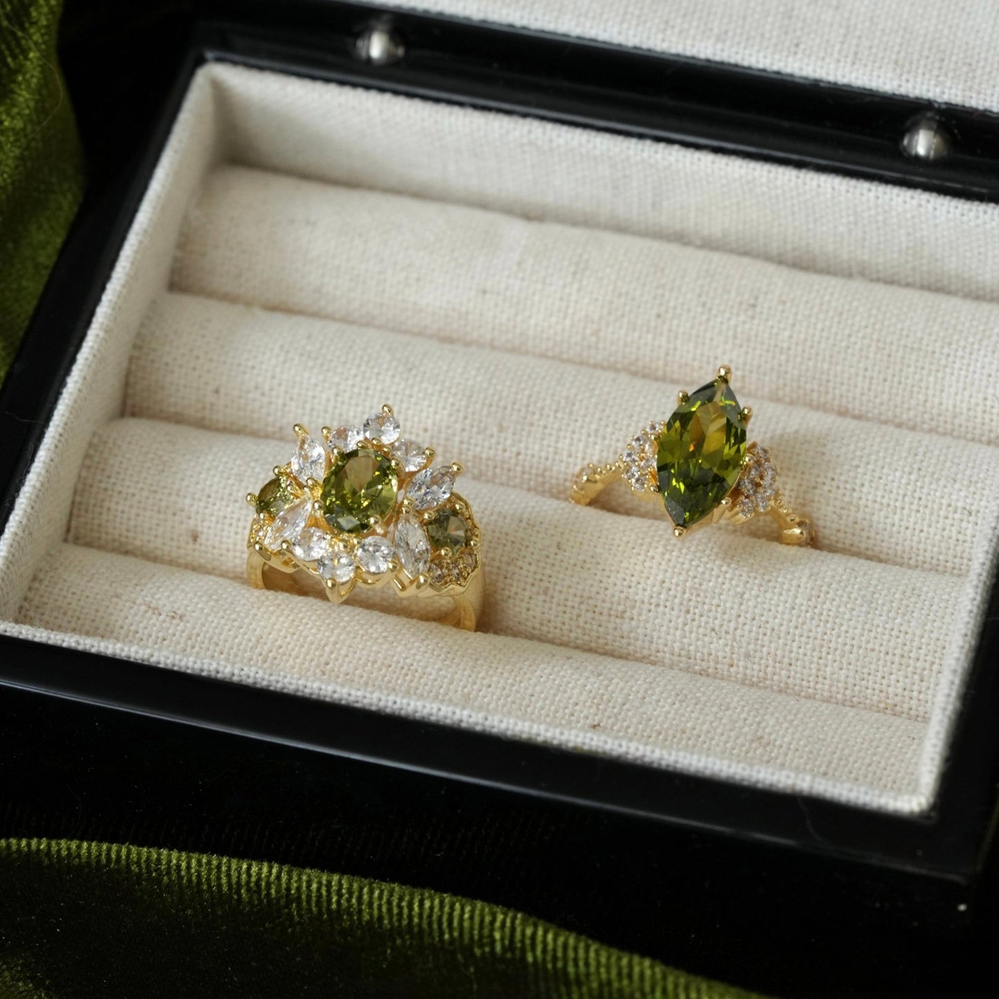 Opulent Peridot Ring - Gold - Plated - Abbott Atelier