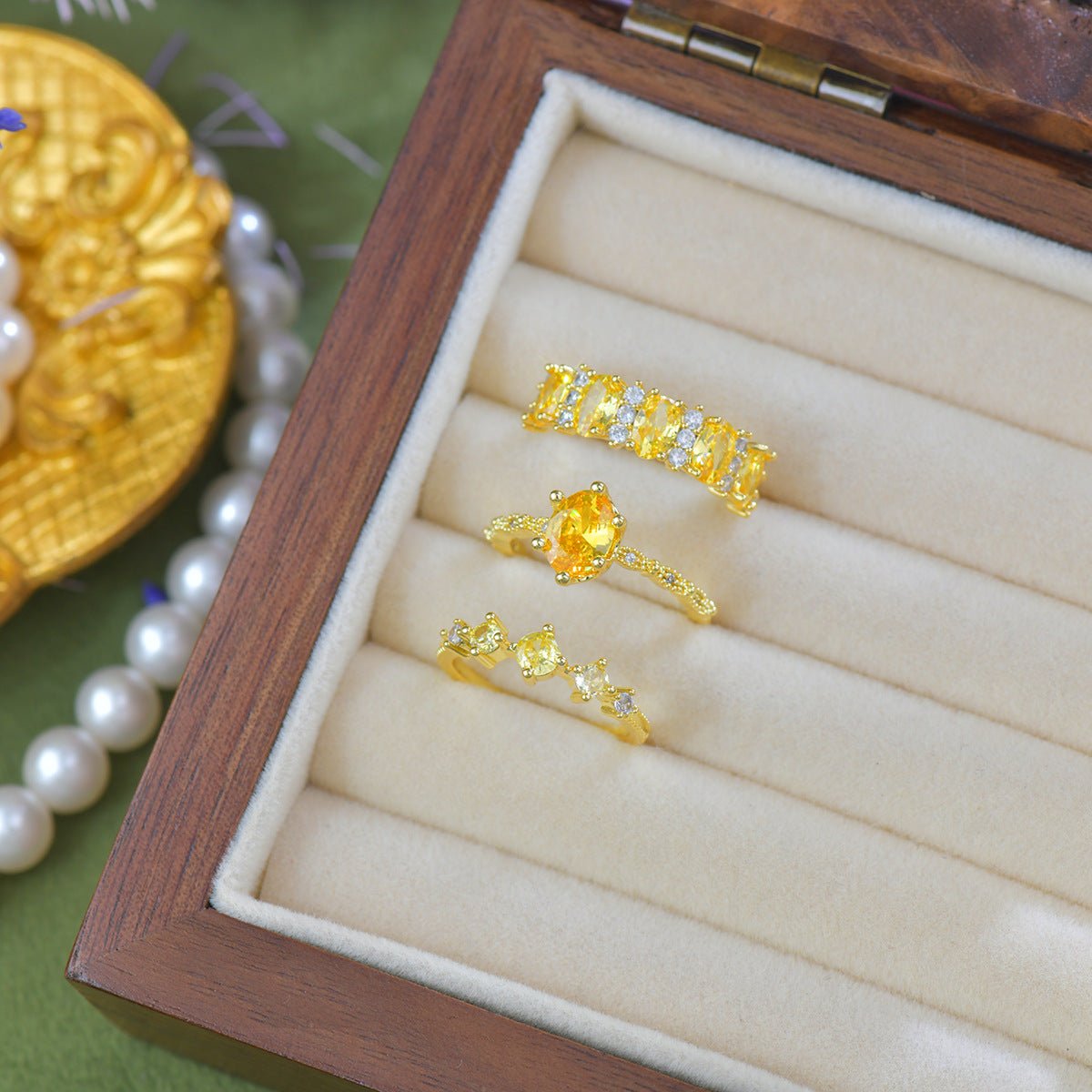 Oval Citrine Ring - Gold - Plated - Abbott Atelier